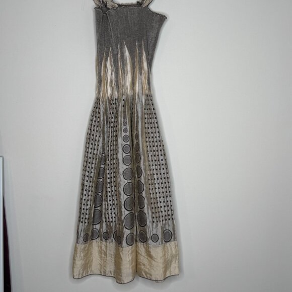 Shiny Beige Max Studio Sun Dress, One Size - Picture 2 of 16